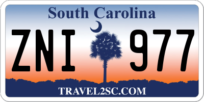 SC license plate ZNI977