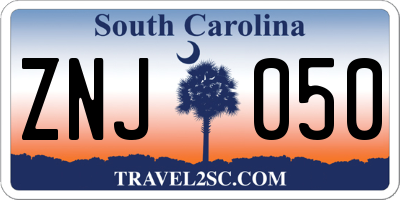SC license plate ZNJ050