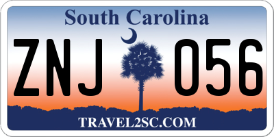 SC license plate ZNJ056