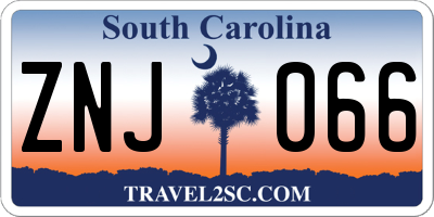 SC license plate ZNJ066