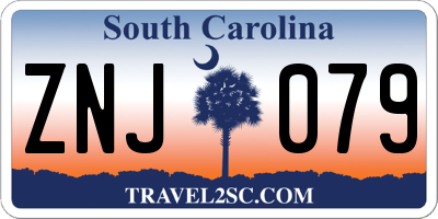 SC license plate ZNJ079