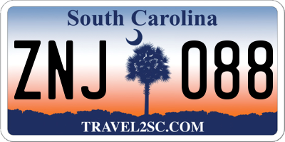 SC license plate ZNJ088