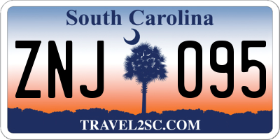 SC license plate ZNJ095