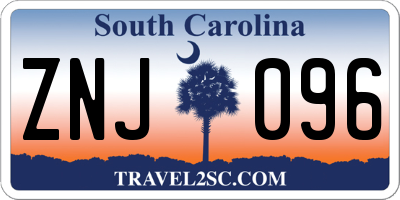 SC license plate ZNJ096