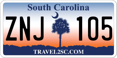 SC license plate ZNJ105