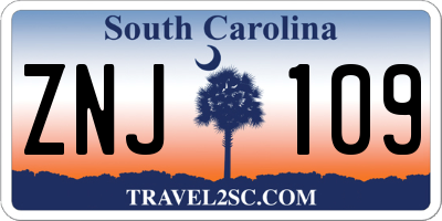 SC license plate ZNJ109