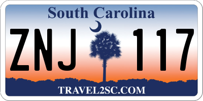 SC license plate ZNJ117