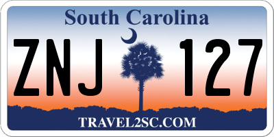 SC license plate ZNJ127