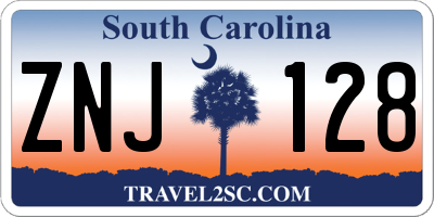 SC license plate ZNJ128