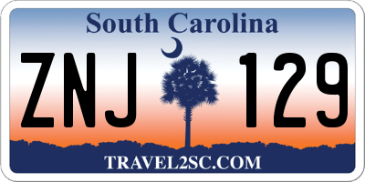 SC license plate ZNJ129