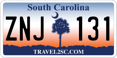 SC license plate ZNJ131