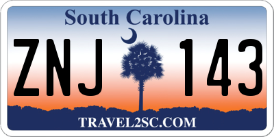 SC license plate ZNJ143