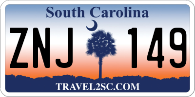 SC license plate ZNJ149