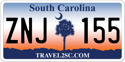 SC license plate ZNJ155