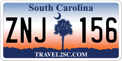 SC license plate ZNJ156