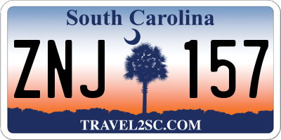 SC license plate ZNJ157