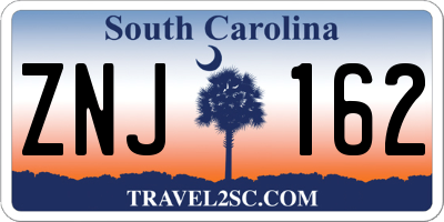 SC license plate ZNJ162