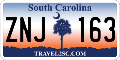 SC license plate ZNJ163