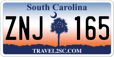 SC license plate ZNJ165