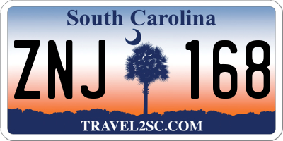 SC license plate ZNJ168