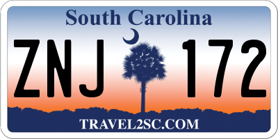 SC license plate ZNJ172