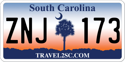 SC license plate ZNJ173