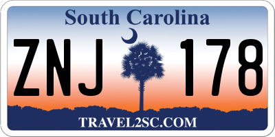 SC license plate ZNJ178