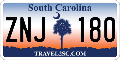 SC license plate ZNJ180