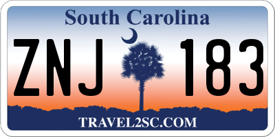 SC license plate ZNJ183
