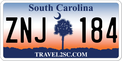SC license plate ZNJ184