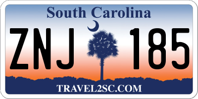 SC license plate ZNJ185