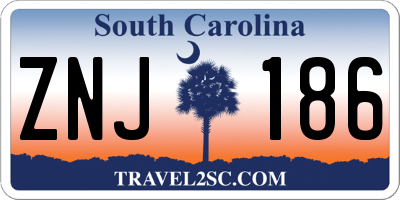 SC license plate ZNJ186