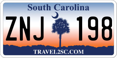SC license plate ZNJ198