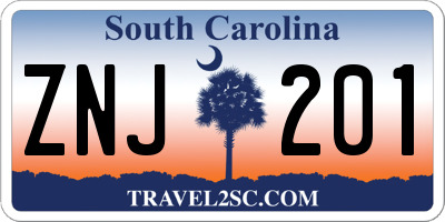 SC license plate ZNJ201