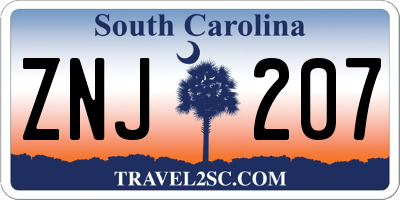 SC license plate ZNJ207
