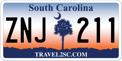 SC license plate ZNJ211