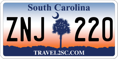 SC license plate ZNJ220