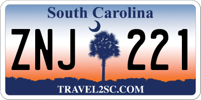 SC license plate ZNJ221