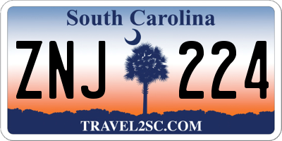 SC license plate ZNJ224