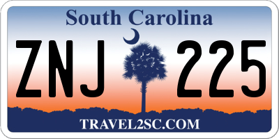 SC license plate ZNJ225