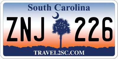 SC license plate ZNJ226