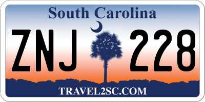 SC license plate ZNJ228