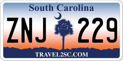 SC license plate ZNJ229