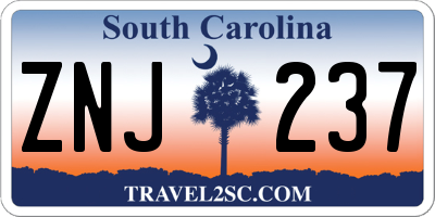 SC license plate ZNJ237