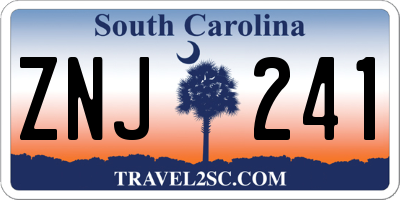 SC license plate ZNJ241