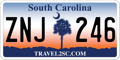 SC license plate ZNJ246