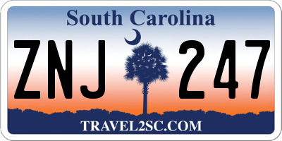 SC license plate ZNJ247