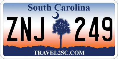 SC license plate ZNJ249
