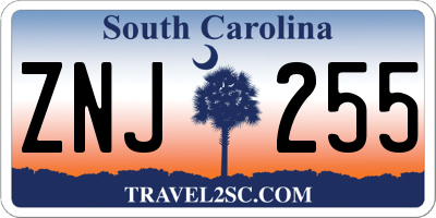 SC license plate ZNJ255