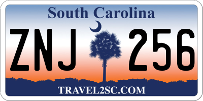 SC license plate ZNJ256